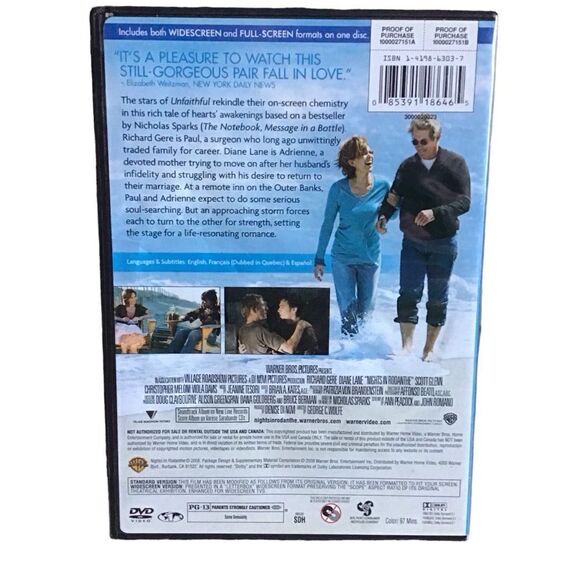 Nights In Rodanthe DVD - 5/$20 - Picture 2 of 3